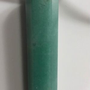 Green aventurine crystal pendant comes with black wax cord chain necklace